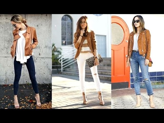 Combinar tu Chaqueta Cuero Cafe - MODA YouTube