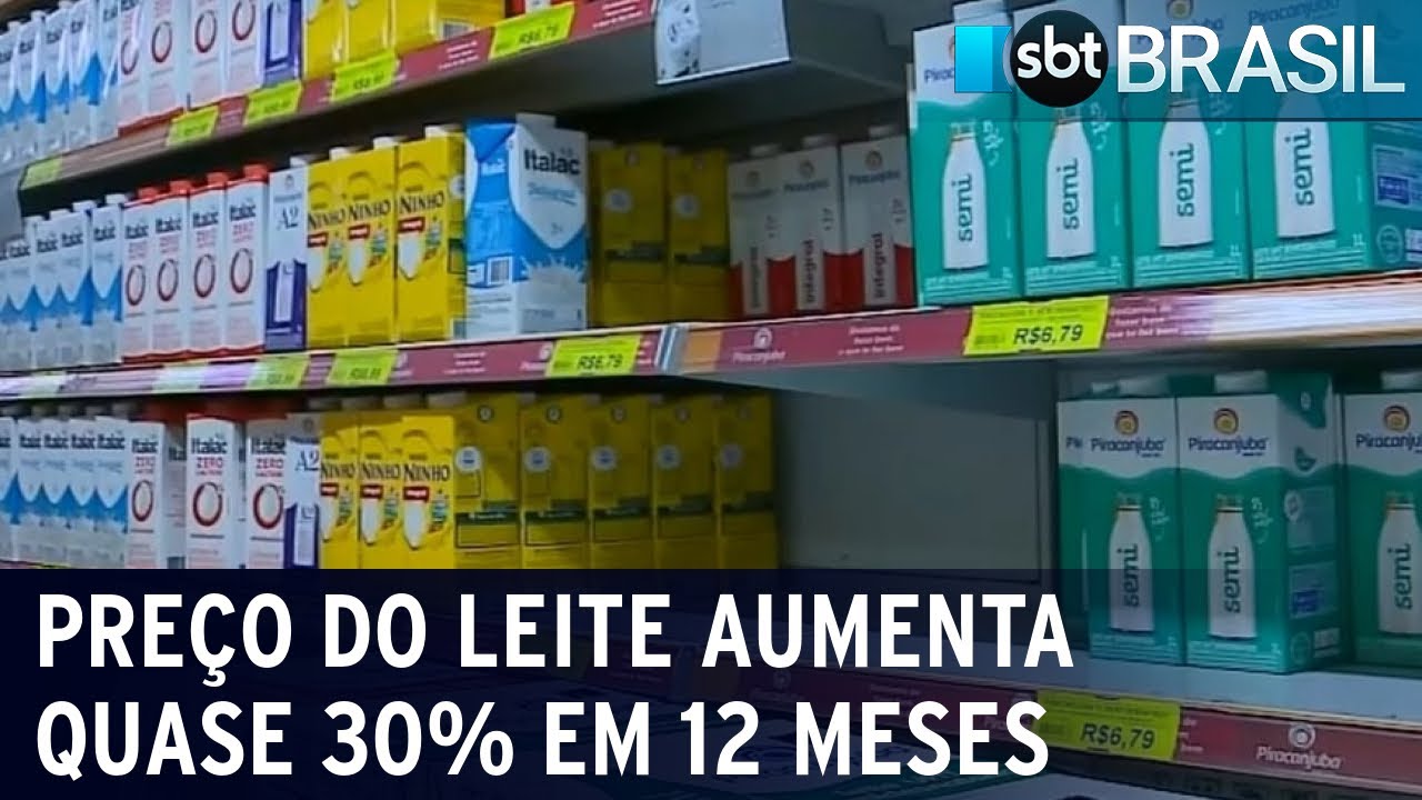 Aumento do preço do leite chega a quase 30% em 12 meses | SBT Brasil (30/06/22)