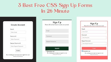 3 Best Free CSS Sign Up Forms In 26 Minute #javascript #frontend #animation #loader #loading
