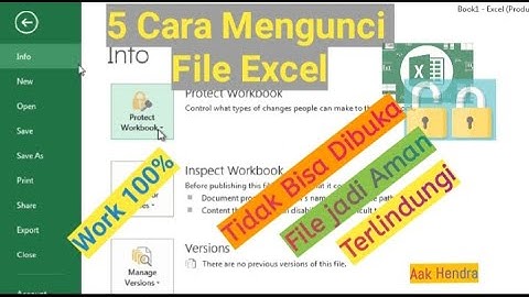 5 Cara Mudah Mengunci File Excel | Cara Proteksi file excel