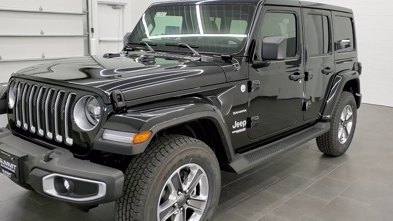 2021 JEEP WRANGLER SAHARA UNLIMITED 4 DOOR BLACK COLOR MATCH TOP WALK  AROUND REVIEW OVERVIEW 76 - YouTube