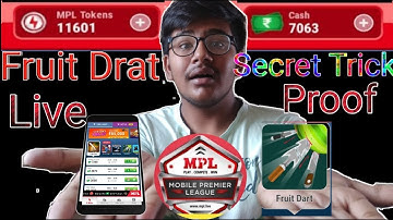 Mpl Pro Fruit Dart Tips And Tricks | Fruit Dart| How to make unlimited money on Mpl app| Jan082019