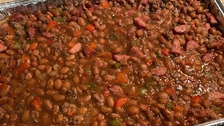 Brown Sugar Smokey Baked Beans with Ground Beef and Smoked Sausage by Tammicia Rochelle 3,804 views 2 years ago 6 minutes, 39 seconds