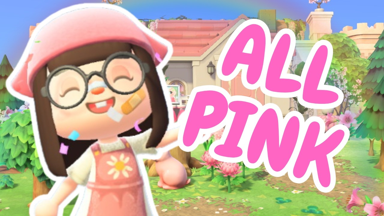 Building an ALL PINK garden on my RAINBOW ISLAND!