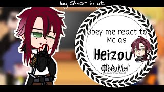 Obey me react to Mc as Heizou || Genshin Impact || Gacha Club || Shior