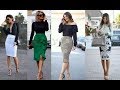 LOOKS PERFECTOS CON FALDAS DE LÁPIZ O TUBO - MODA 2018!!!