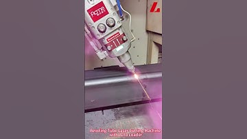 Beveling Tube Laser Cutting Machine with Automatic loading and unloading #lasercuttingmachine