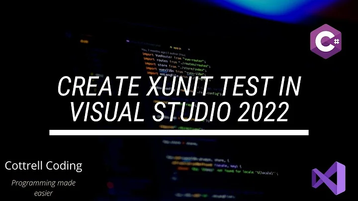 Create xUnit test in Visual Studio 2022