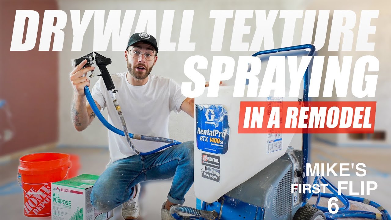 How to Spray New Drywall Texture in a Renovation / Remodel