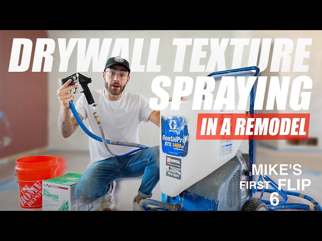 How to Spray New Drywall Texture in a Renovation / Remodel