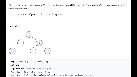 Leet code  - 1448. Count Good Nodes in Binary Tree - Javascript