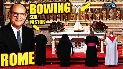 Adventist General Conference in Rome Do As Pope Does Bowing To The Pagan Cross & Idols of The Romans