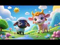 🐑🎀 Little Baba Black Sheep &amp; Little Pink Cow 🐄✨ | Fun Kids Rhyme 🎶🌈
