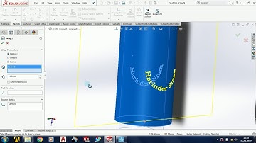 How to Engrave Text on Curved and Flat Surface in Solidworks 2016
