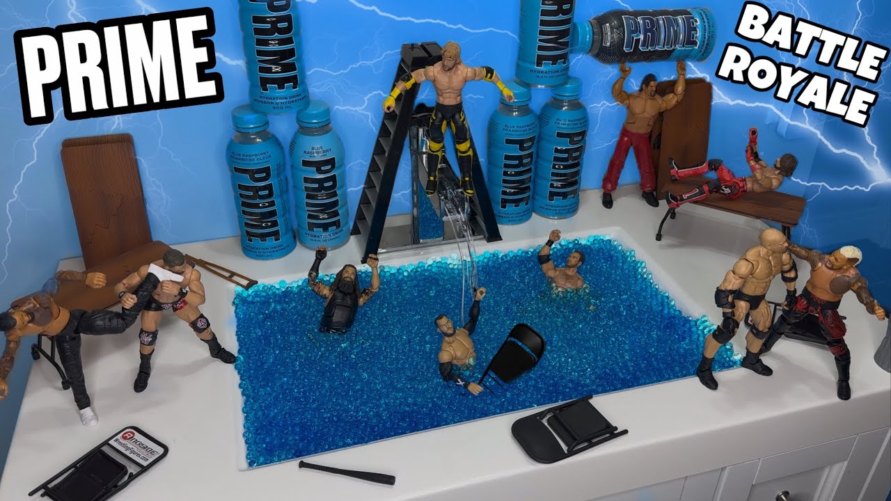 10 Man PRIME Battle Royal WWE Action Figure Match!