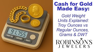 Cash for Gold Made Easy - Gold Weight Units Explained: Troy Ounces vs Regular Ounces, Grams & DWT