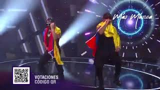 Wisin & Yandel cantando “Rakata" en yo me llamo (Ecuador).Gala:51