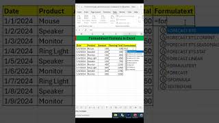 #excel 💕 Formulatext Formula in Excel #excelfunctions #exceltips #exceltricks #youtubeshorts #shorts