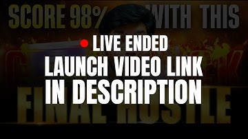 Final Hustle Launch - Class 10 (29th November, 6 PM)