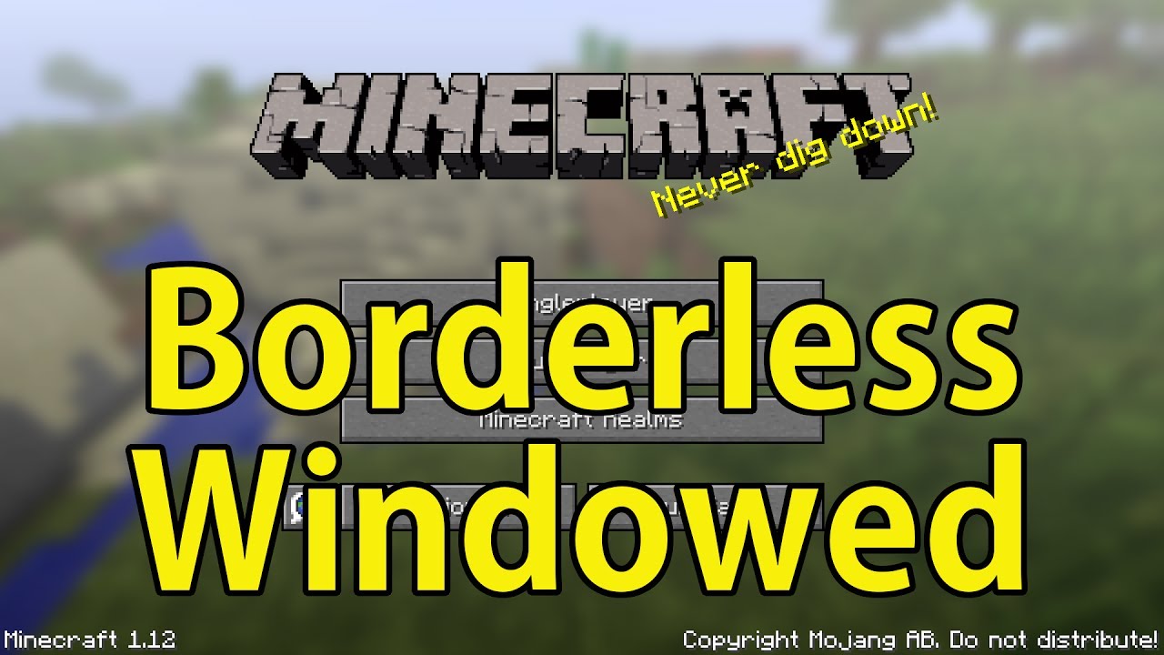 How to make minecraft not full screen