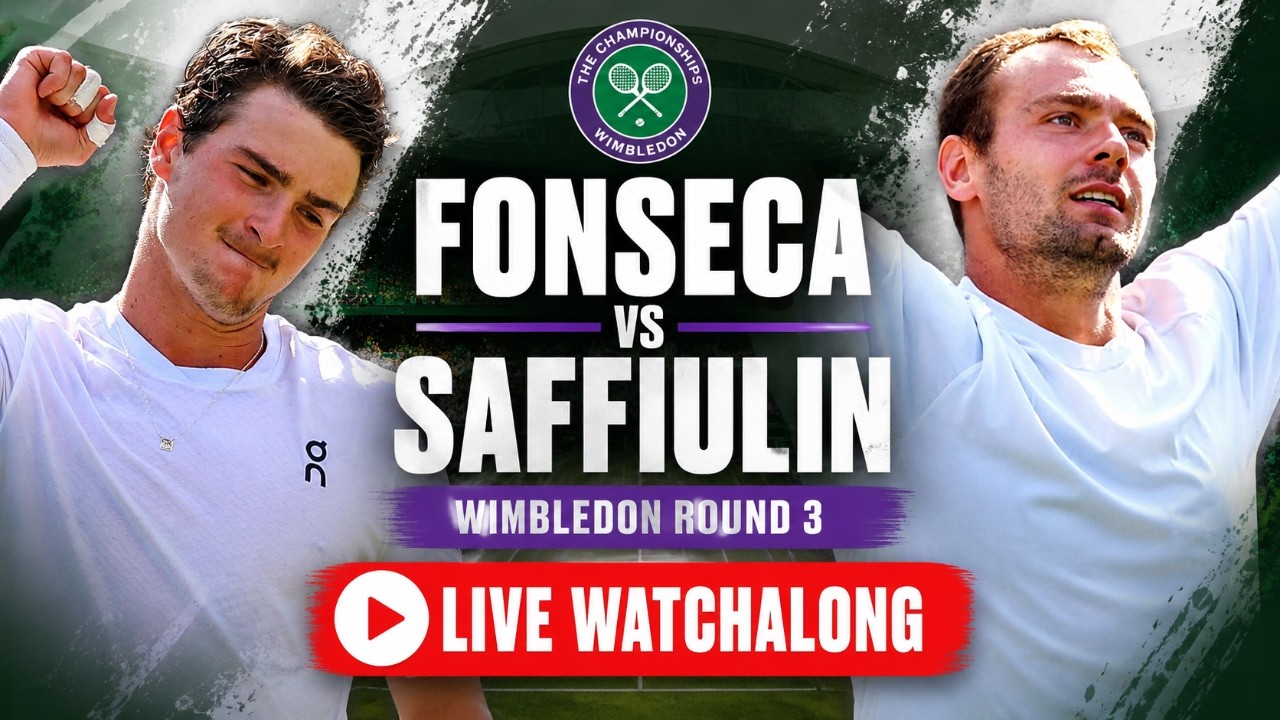 Joao Fonseca vs Roman Safiullin | Wimbledon 2026 Round 3 | LIVE TENNIS WATCHALONG
