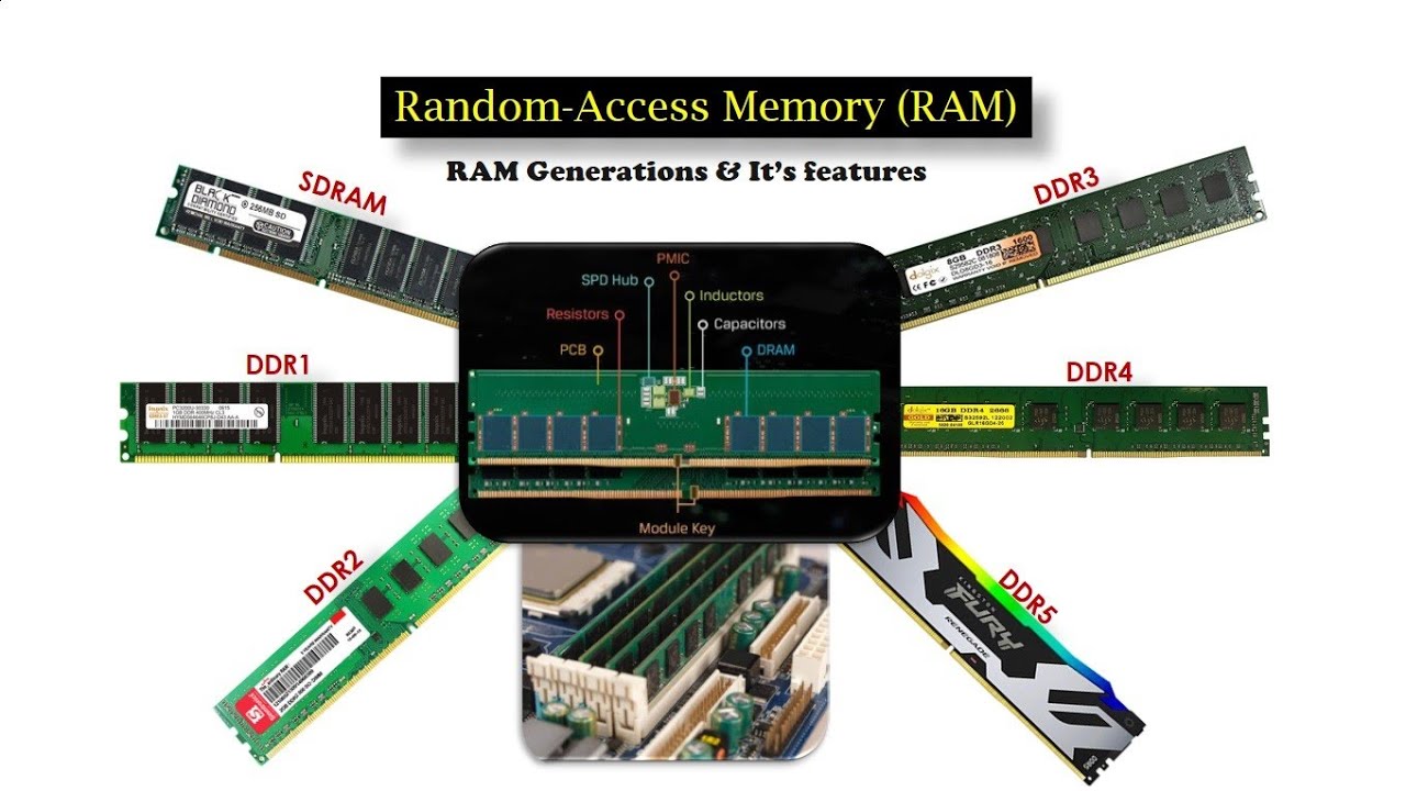 humor Saml op kobling Explain Computer RAM | Generation of RAM with features | SDRAM | DDR RAM  etc. - YouTube