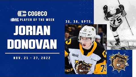 Bulldogs’ Jorian Donovan named Cogeco OHL Player of the Week