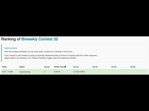 Leetcode Biweekly Contest