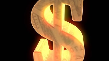 Golden Radiating Dollar Sign Animation Background