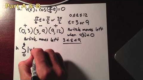 2012 AP Calculus AB Free Response (Question #6)