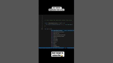 Lets remove duplicate from array . #javascript  #coding #tech #array #viralshorts