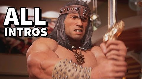 MK1 Conan the Barbarian All Intros Dialogue | MK1 Conan DLC (4k)