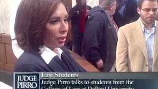 Judge Pirro Talks with DePaul Law Students