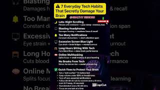 👉 7 Everyday Tech Habits That Damage Your Brain (And How to Fix Them!)
