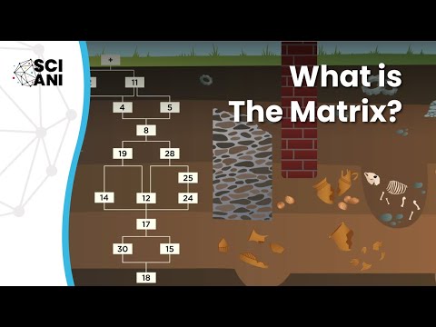 What is The Matrix? How do archaeologists use stratigraphy?