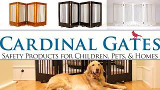 Brief video highlighting the features of this configurable, solid wood freestanding pet gate, the 4-Panel Tall Pet Gate, Model 4PG. 