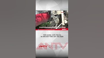 Tránh xe máy, xe đầu kéo tông gãy 2 trụ điện trung thế trên quốc lộ tại Tiền Giang | ANTV #shorts