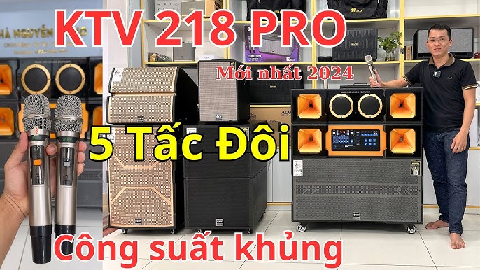 Review loa kéo 5 tấc đôi công suất lớn KTV 218 Pro | loa kéo mới ...
