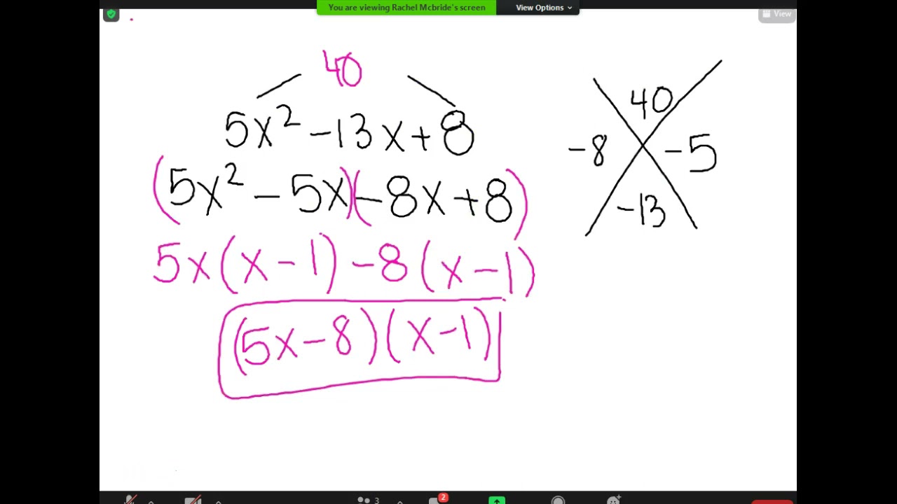5 3 Factoring Trinomials With A Greater Than 1 YouTube 5 3 Factoring Trinomials With A Greater Than 1 YouTube