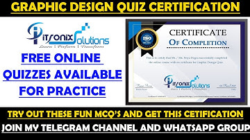 ISO Certified Graphic Design Quiz Certificate | Free Online Quiz Certification |  Practice Test