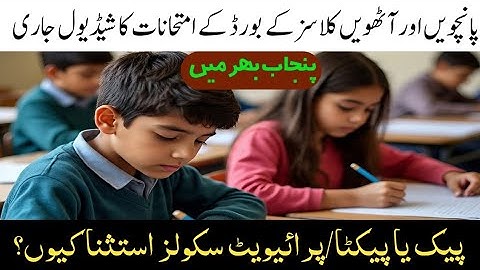 Punjab 5th & 8th Class Exams 2025 – 2026 Complete Guide | PECTA Exam  | پرائیویٹ سکول استثنا کیوں