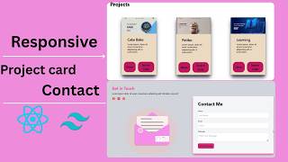 Build Responsive Projects, Contact & Footer Sections in React + Tailwind | Step-by-Step Guide 🧑‍💻📬