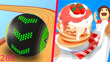 Going Balls Vs Pancake Run - Android iOS Gameplay Walkthrough - Mobile Games - 288