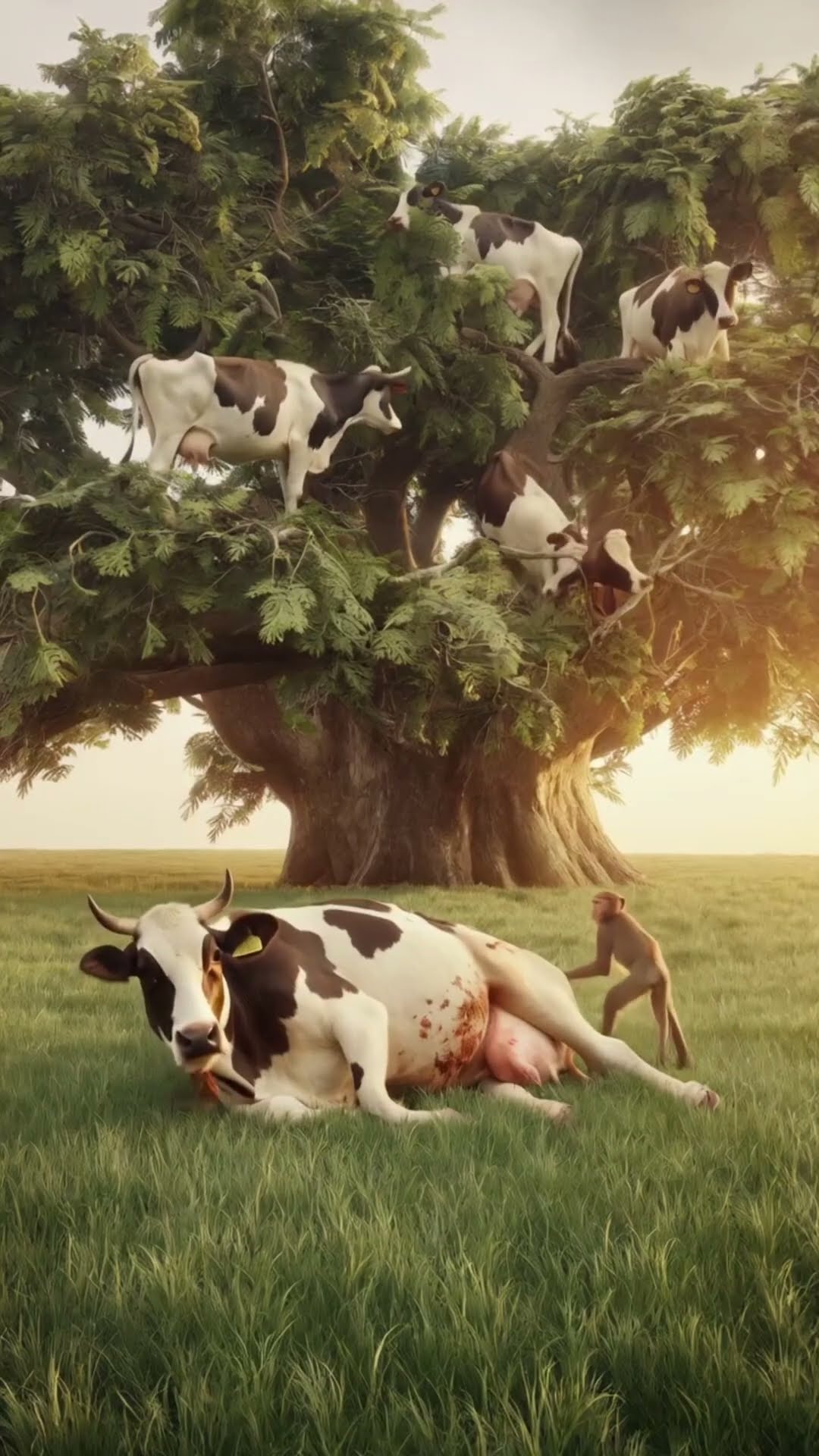 पेड़ पर गाय ?      #shortsvideo