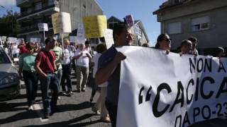 Protesta en Ponte Caldelas por las obras en la PO-234