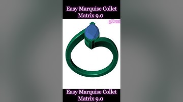 || Easy Marquise collet || #Matrix9 #Jewellery Cad Design #3designjewellery