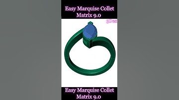 || Easy Marquise collet || #Matrix9 #Jewellery Cad Design #3designjewellery