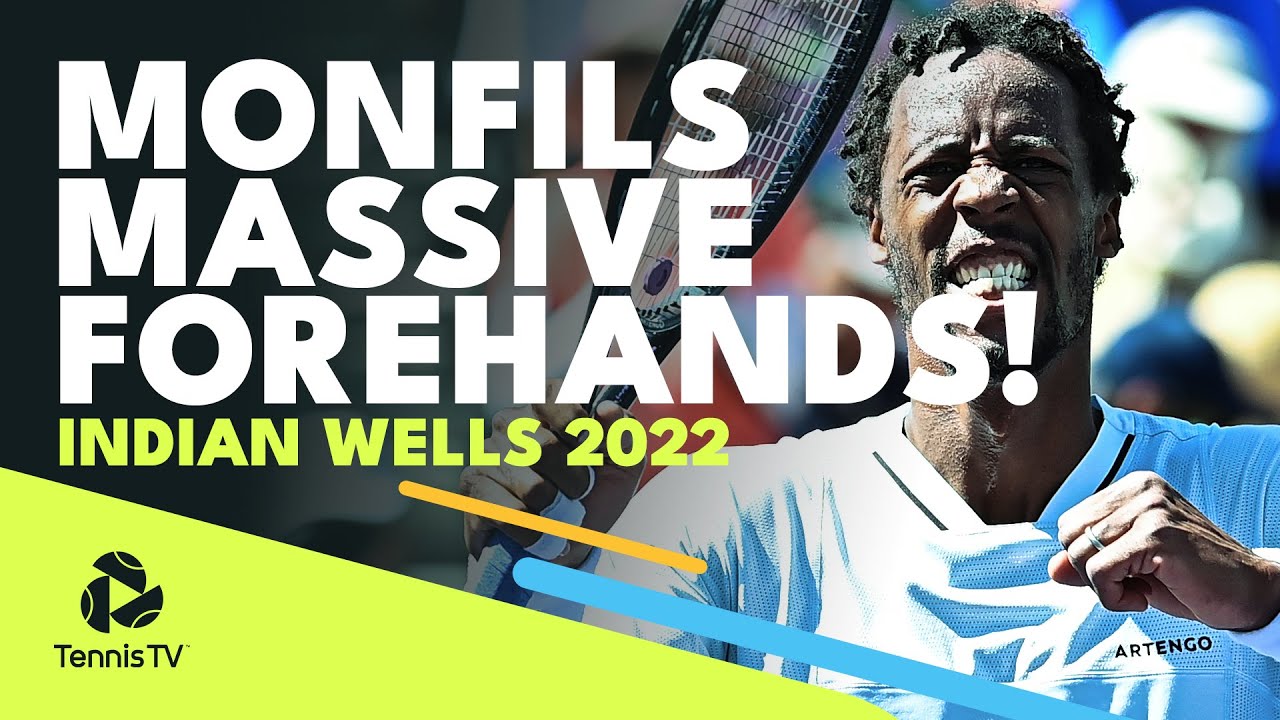 Three MONSTER Gael Monfils Forehands vs Medvedev! Indian Wells 2022