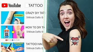 Trying DIY Tattoos From The Internet!
