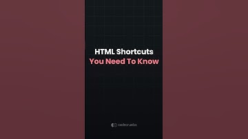 HTML shortcuts - #html #vscode #frontend